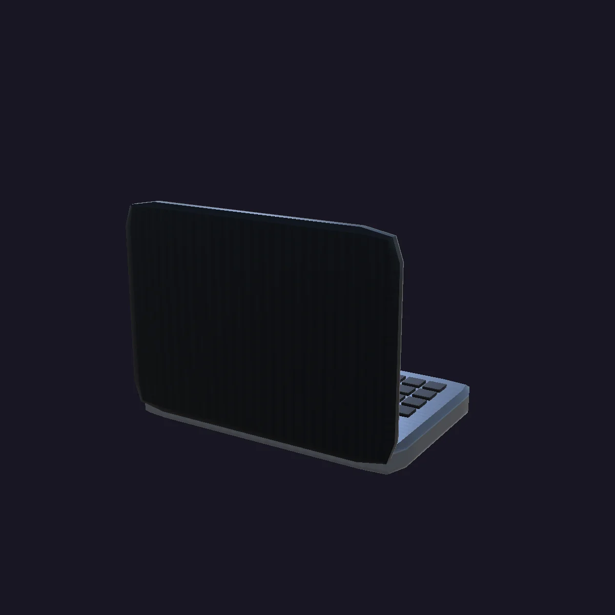 Stylized aluminum laptop